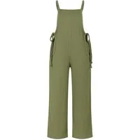 WENOR Overall Damen Jumpsuit Musselin mit Flechtträgern – locker & größenverstellbar