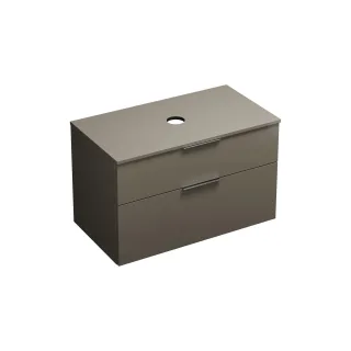 Burgbad Waschtischunterschrank Eqio 619x1000x550 Grau Hochglanz, WXXH100F2010 WXXH100F2010