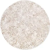 Tapiso Designteppich CRYSTAL, rund, Höhe: 8 mm, Kurzflor Schimmereffekt, pflegeleicht, allergikergeeignet
