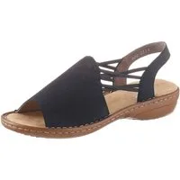 Rieker Sandale Sommerschuh, Sandalette, Keilabsatz, mit Gummizugbändern