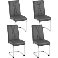 Yaheetech Esszimmerstuhl (4 St), 2/4/6er Küchenstühle-Set mit Metalluntergestell Polsterstuhl