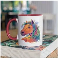 WS-Trend Tasse Pferd Kakaotasse Kaffeetasse Teetasse, Keramik, 330 ml