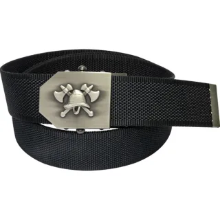 Einsatzgürtel mit AXTKREUZ-Emblem und Flaschenöffner an der Schnalle in schwarz OHNE Geschenkdose