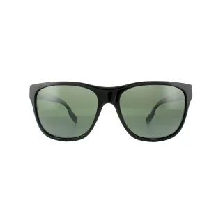Maui Jim Quadratische Unisex Sonnenbrille Glänzend Schwarz Neutral Grau