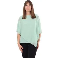malito more than fashion Chiffonbluse malito Damen Chiffonbluse asymmetrisch 10732 Schlupfbluse Blusenshirt asymmetrisch geschnitten Einheitsgröße