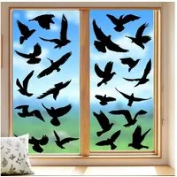 TUWENA Aufkleber Fensteraufkleber Vogelschutz, 37 Stück Vogelaufkleber für Fenster