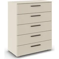 rauch Schubkastenkommode Highboard Sideboard Kommode MONTCLAR Frontauswahl Dekor/Hochglanz/Glas (in 2 Breiten: 40 oder 80 cm / Höhe 100 cm, inkl. Soft-Close-Funktion), mit 5 geräumigen Schubladen, viele Griffvarianten MADE IN GERMANY