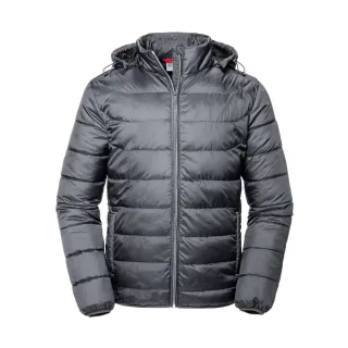 Russell Adult Unisex Hooded Nano Jacket (Eisengrau)