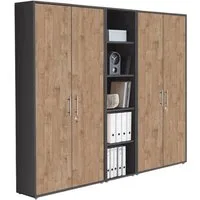moebel-dich-auf Aktenschrank TABOR 10 (Büroschrank Mehrzweckschrank ideal für DIN A4 Ordner, abschließbar, Metallgriffe) Made in Germany