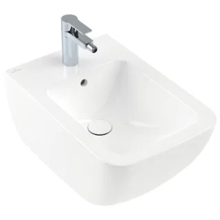 Villeroy & Boch Venticello Wand Bidet 44110001 56 x 37,5 cm, weiss, mit Hahnloch, mit Überlauf