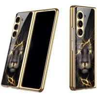 Wigento Handyhülle für Samsung Galaxy Z Fold6 5G Lackiert Design Cover Löwe
