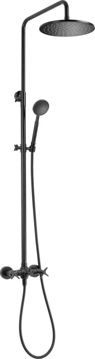 Neuesbad Serie 400 Duschsystem mit Brausearmatur, Oberfläche: schwarz matt NB1DENAC_N4QT1