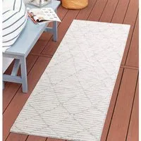Carpet City Outdoorteppich PALM3526, rechteckig, Höhe: 5 mm, Wetterfest & UV-beständig, für Balkon, Terrasse, Küche, flach gewebt