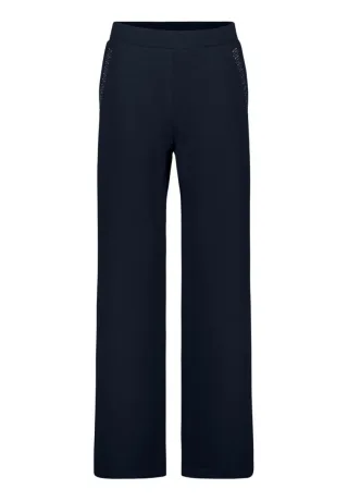 so cosy - Marlenehose mit weitem Bein blau - Gr. - 38