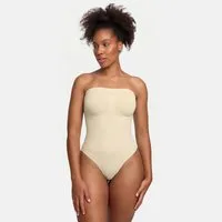 cfab (creamy fabrics) Shaping-Body Trägerloser Bodysuit Sculpting Shapewear mit Slip-Oatmeal-2XL (1-tlg)