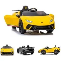 ES-Toys Elektro-Kinderauto Kinderauto Lamborghini Huracan, Belastbarkeit 40 kg, EVA-Reifen Scheinwerfer Bluetooth