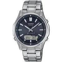 Casio Funk Funkchronograph LCW-M100TSE-1AER, Solaruhr, Armbanduhr, Herrenuhr, Funkuhr, Titanarmband, Weltzeit