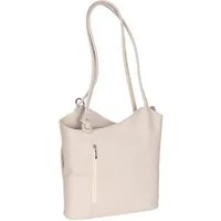 MIRROSI Umhängetasche aus Echtleder, Made in Italy, Schultertasche auch als Rucksack 2 in 1, Tragetasche (ca.28x30x8cm)