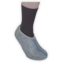 Die Sockenbude Füßlinge STIEFELSOCKEN (Bund, 2-Paar, Grau) 3-lagig