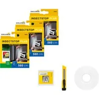 SCHELLENBERG Klett-Klebeband Insektenschutzzubehör, Befestigungsband für Polyester-Fliegengitter (Set, 3-St) inkl. Montagezubehör, 5,6 m, in unterschiedlichen Sets erhältlich