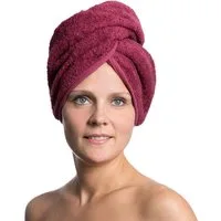 ZOLLNER Turban-Handtuch, Walkfrottier (1-St), 23 x 64 cm, 100% Baumwolle, mit Knopfverschluss