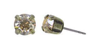 konplott - Ohrstecker - Black Jack braun/gelb