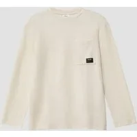 s.Oliver Langarmshirt T-Shirt Longsleeve aus strukturiertem Jersey mit Brusttasche
