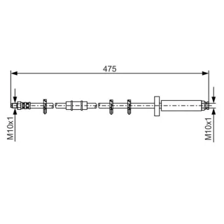 Bosch Bremsschlauch vorne Citroen Fiat Peugeot 1987476329