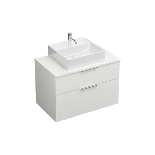 Burgbad Keramik Waschtisch-Set Eqio Weiß Matt/Alpinweiss, SGUP090F6014C0001 SGUP090F6014C0001