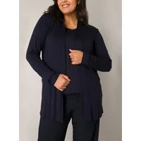 Base Level Curvy Strickjacke offen, ohne Verschluss