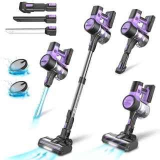 [EU Direct] INSE S10 Cordless Vacuum Cleaner, 6-in-1 Stick Vacuum with 30Kpa 350W Suction, Max 50 Min Runtime Rechargeab