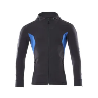 MASCOT Herren Kapuzensweatshirt mit Reißverschluss ACCELERATE Schwarzblau / Azurblau S - 18584-962-01091-S