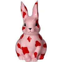 Giftcompany Dekovase Mignon Vase Hase Leo M rosa/rot 11cm (Vasen)