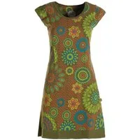 Vishes Tunikakleid Kurzarm Damen Sommer-Kleid Longshirt-Kleid Mini-Kleid Tunika-Kleid Hippie, Boho, Goa Style