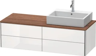 Duravit XSquare Konsolenwaschtischunterbau wandhängend Weiß Hochglanz 1400x548x400 mm - XS4913R8585 XS4913R8585