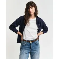 Gant Kapuzensweatjacke SHIELD ZIP HOODIE Grafische GANT-Stickerei auf der Brust