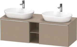 Duravit D-Neo Konsolenwaschtischunterbau wandhängend Leinen Matt 1400x550x459 mm - DE4950B10750000 DE4950B10750000