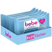 bebe Gesichtsreinigungstücher Pflegende Reinigungstücher 6er-Pack (6x 25 St)