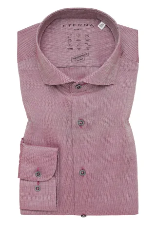 ETERNA - Performance Shirt Natté-Stretch Langarm rot - Gr. - 41/Langarm - 67cm