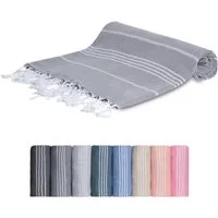 livessa Strandtuch Baumwolle Strandtuch - Saunatuch - Turkish Hamamtuch - Badetuch, Baumwolle, 100 % Baumwolle - 100x200 cm