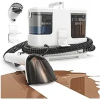 lubluelu Teppichreinigungsgerät V2 Teppichreiniger Waschsauger mit Heizfunktion Fleckenreiniger, 600 W, beutellos, mit 16000pa Saugkraft, für Sofas, Teppiche und Autositze