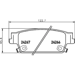 Hella Bremsbel?ge hinten Cadillac Srx Sts
