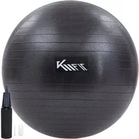 KM - Fit Gymnastikball 55 cm Trainingsball Sitzball für Fitness, Yoga & Gymnastik (mit Luft-Pumpe), Max. Belastbarkeit: 300 kg