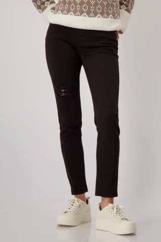 monari - Destroyed Jeans mit Pailletten espresso - Gr. - 42