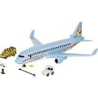 WORLD Verkehrsflugzeug , Modellfahrzeug hellblau, mit Zubehör