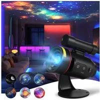 BlingBin LED-Sternenhimmel 4K HD Planetarium Projektor, 360°Drehung Galaxy Projector, Meteor Star Projektor Galaxy Light mit Timing, Farbwechsler, Skylight Nachtlicht mit Wandlampe für Kinderzimmer Schlafzimme