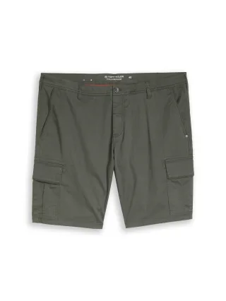 Tom Tailor - Plus Size - TTPLUS REGULAR Cargo Shorts khaki mini geometric print - Gr. - 46
