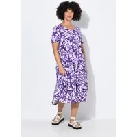 Angel of Style Jerseykleid Jerseykleid A-Linie Batik.Muster Halbarm