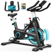 Wenoker Heimtrainer Fahrrad mit App,Magnetischem Widerstand, Indoor Bike, Kardio Training Fitnessbikes, Kinomap&Zwift kompatibel, Bis 160KG