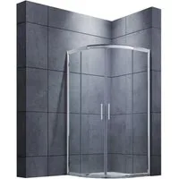 SONNI Runddusche Runddusche Duschkabine Viertelkreis Eckdusche Schiebetür, Einscheiben-Sicherheitsglas (ESG)